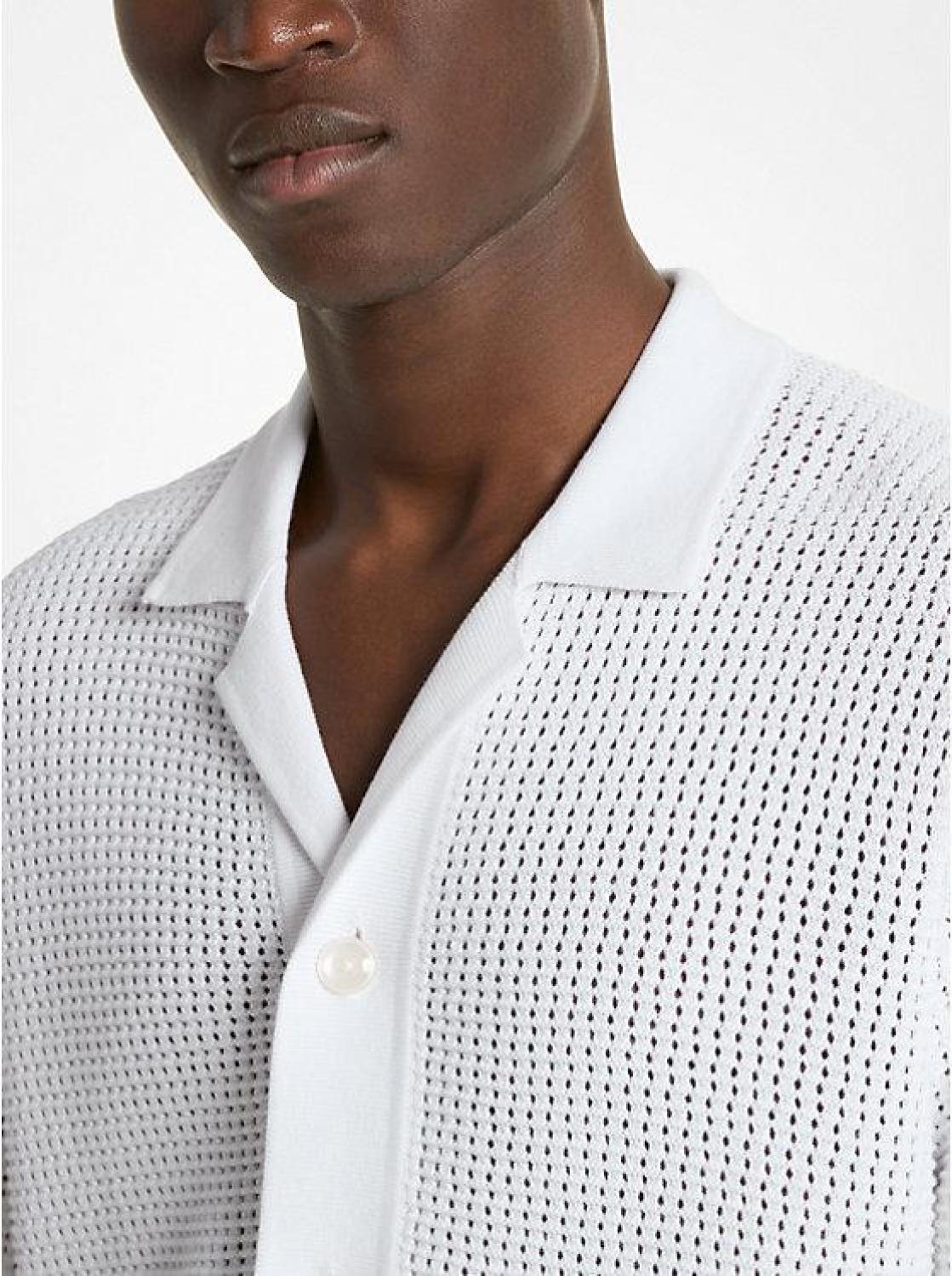 Open-Knit Cotton Shirt