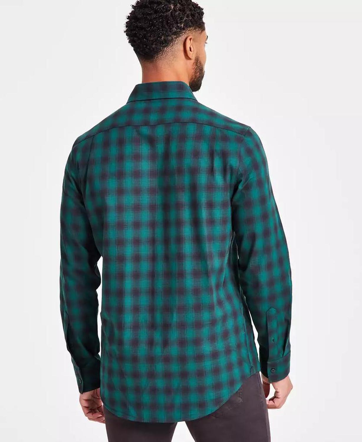 Men's Classic-Fit Shadow Plaid Shirt