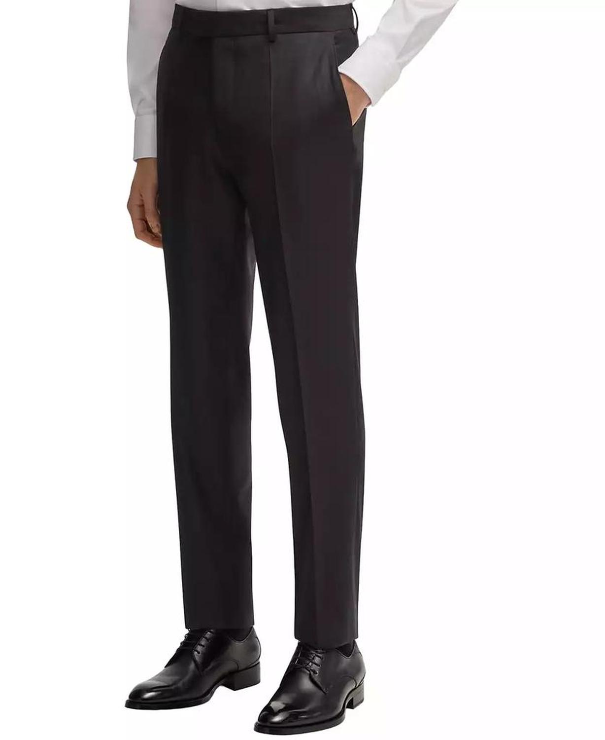 Men's Virgin Wool Slim-Fit Trousers