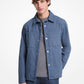 Garment-Dyed Stretch Cotton Poplin Shirt Jacket