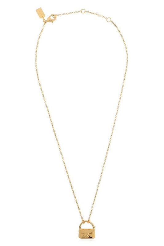 Coach Bag Shaped Pendant Necklace