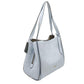 Baby Blue Pebbled Leather Tote Bag