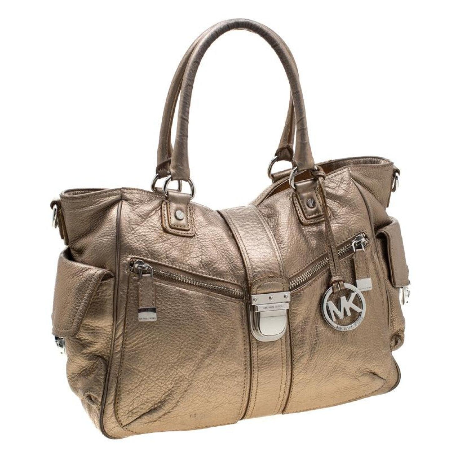 Michael Michael Kors Metallic  Leather Satchel