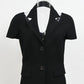 Cutout Blouse in Black Wool