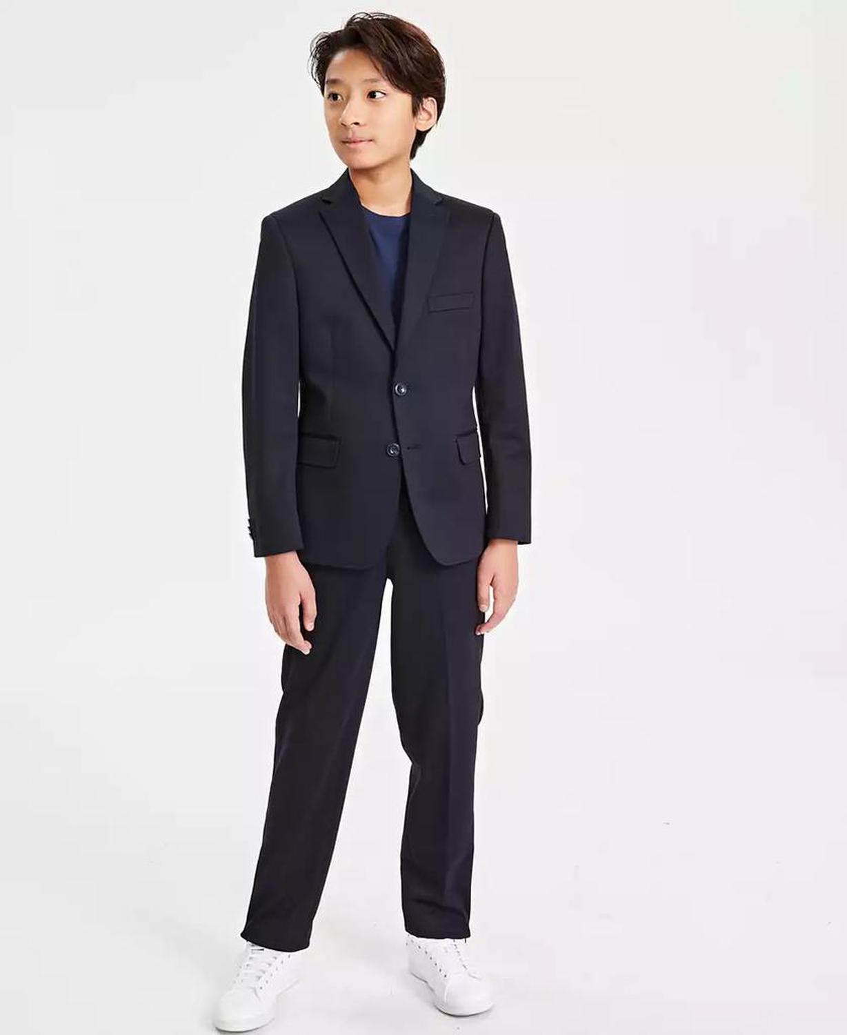 Big Boys Knit Stretch Suit Jacket