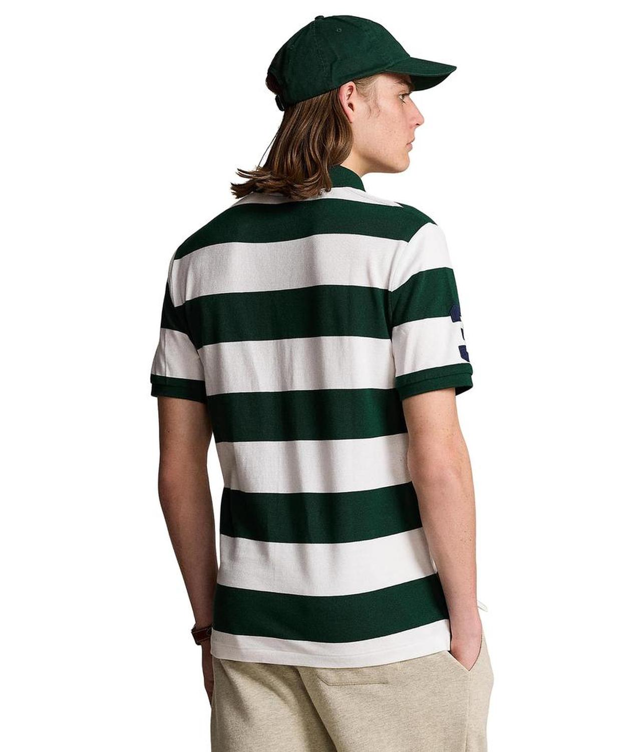 Custom Slim Fit Big Pony Crest Mesh Polo