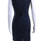 Michael Kors Collection Womens Back Zip Square Neck Speckled Dress Blue