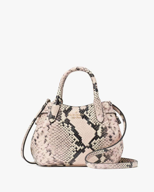 Dumpling Snake Embossed Mini Satchel