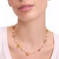 Gold-Tone Pastel Petals Scatter Necklace, 16" + 3" extender