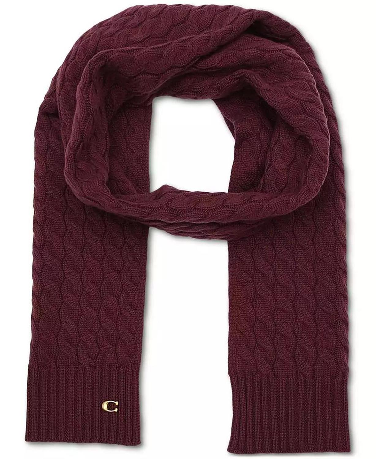 Soft Rib Cable Knit Scarf