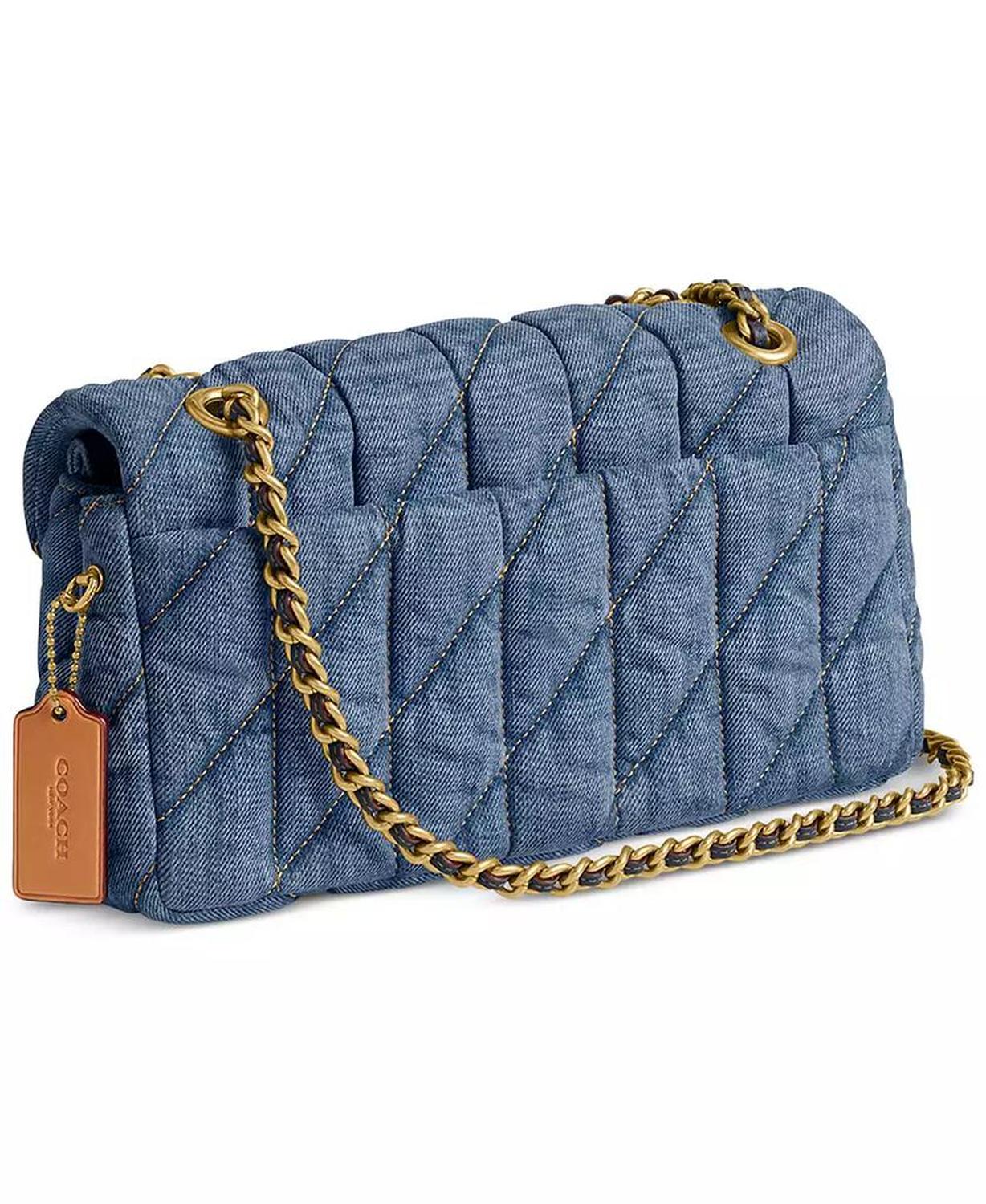 Small Tabby Denim Shoulder Bag 26 with Quilting