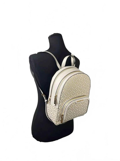 Women's Jaycee Zip Pocket Backpack Bag In Cream Gold