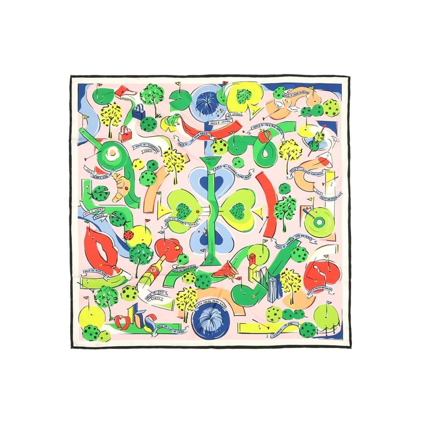 Women's KS Mini Golf Silk Square Scarf