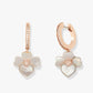 Precious Pansy Pavé Drop Mini Hoops