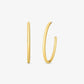 Precious-Metal Plated Brass Large Hoop Earrings