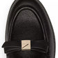 Women's Deco Bow Pebbled Leather Loafers