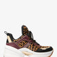 Olympia Leopard Print Calf Hair Trainer