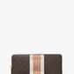 Jet Set Travel Large Signature Logo and Metallic Continental Wallet