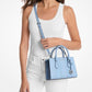 Sheila Small Studded Patchwork and Signature Logo Satchel