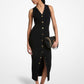 Ribbed Stretch Viscose Midi Dress