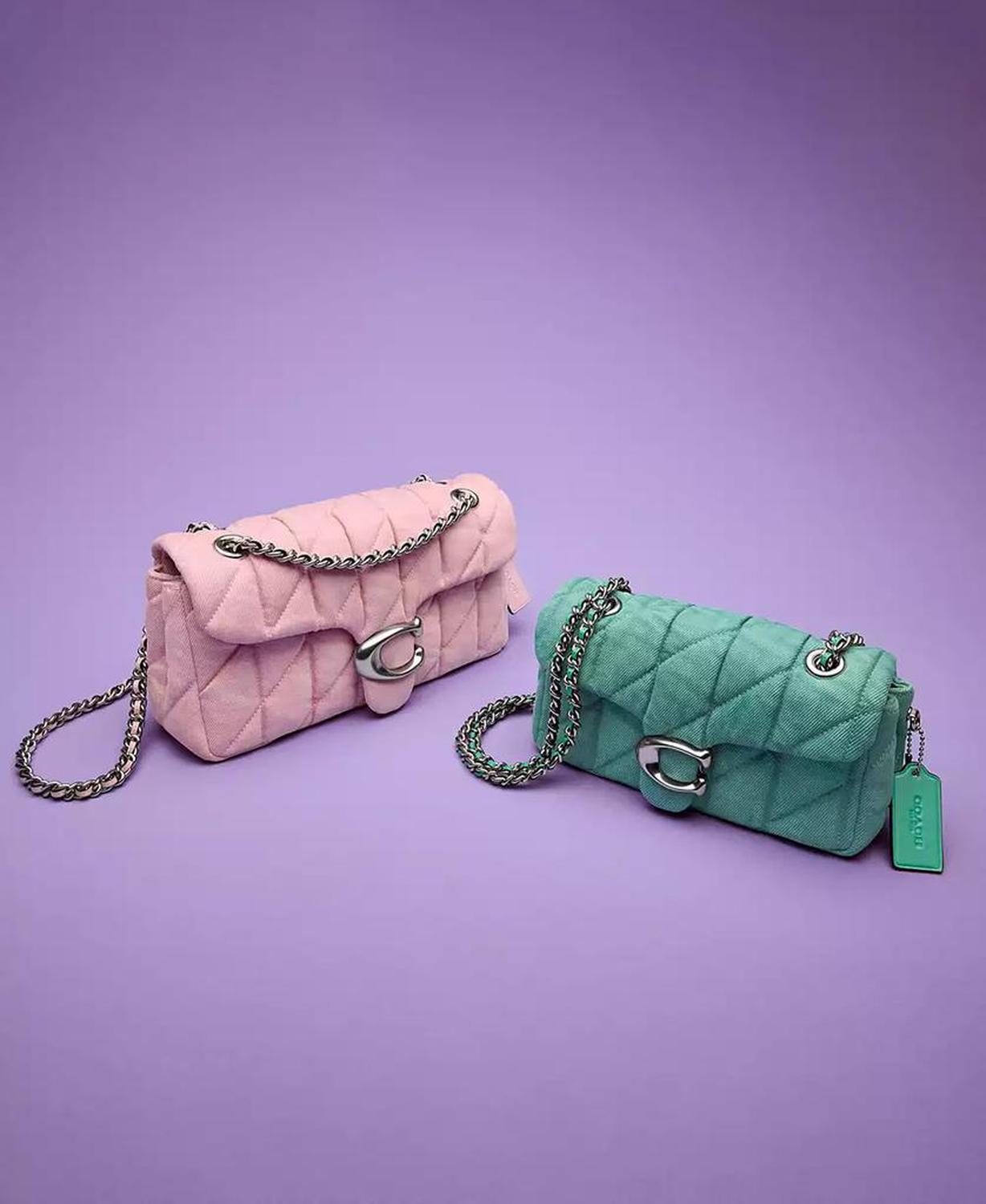 Tabby 20 Quilted Denim Shoulder Bag