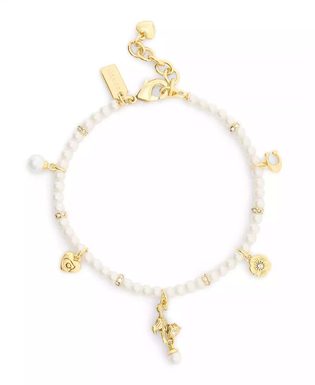 Signature Cat Charm Mother of Pearl Strand Bracelets