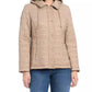 Women's Short Spade Flower Quilted Jacket W/ Hood