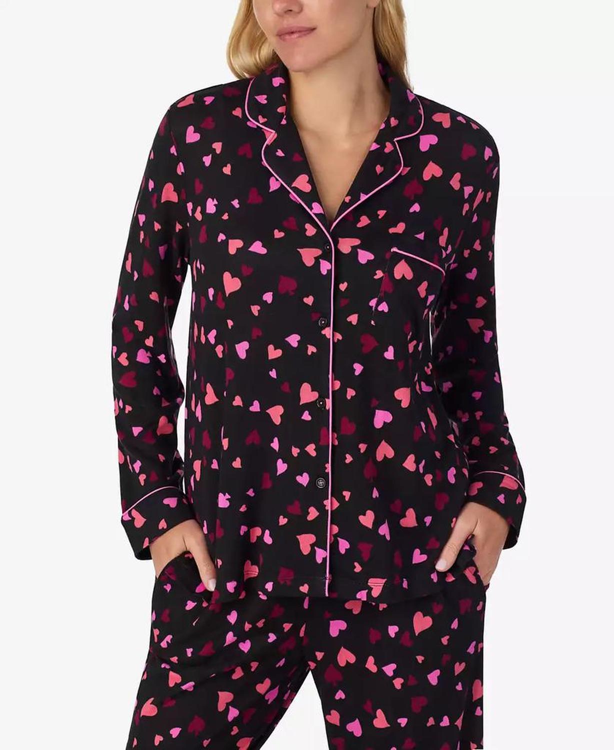 Women's 2-Piece Sleepwear Long-Sleeve Top and Pajama Pants Set