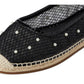 Pearl Fishnet Espadrille Ballet Flat