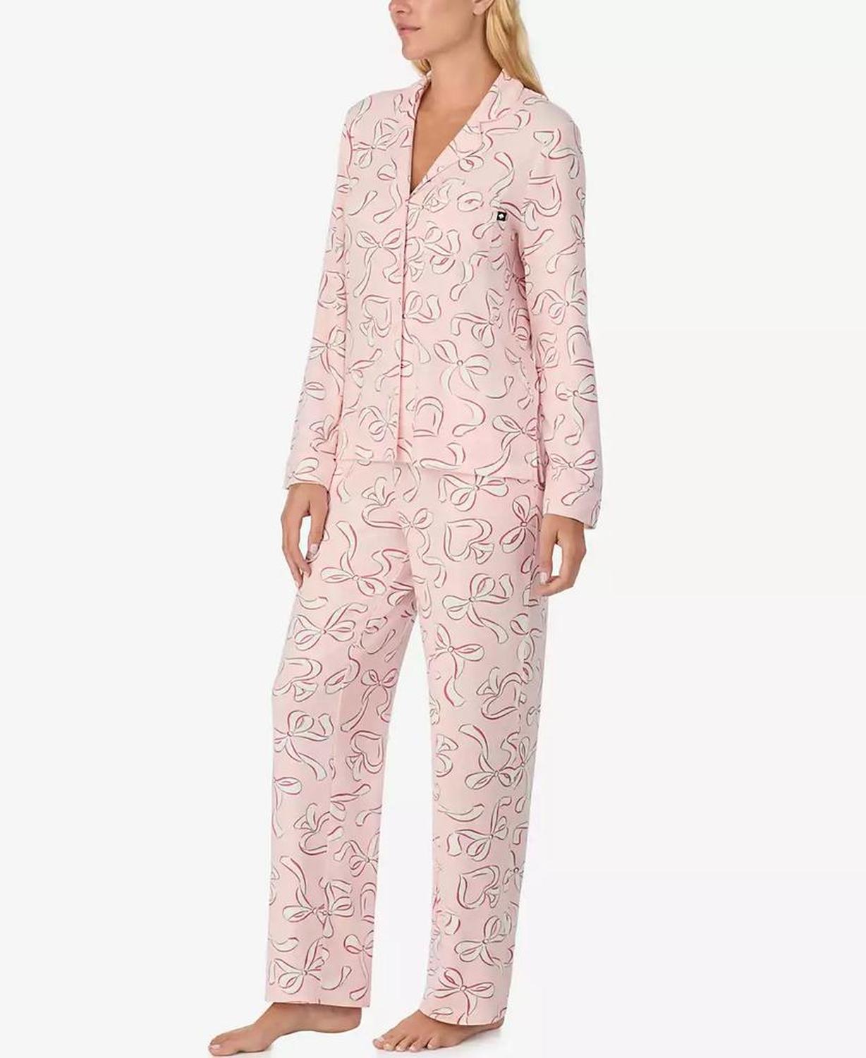 Women's 2-Piece Sleepwear Long-Sleeve Top and Pajama Pants Set