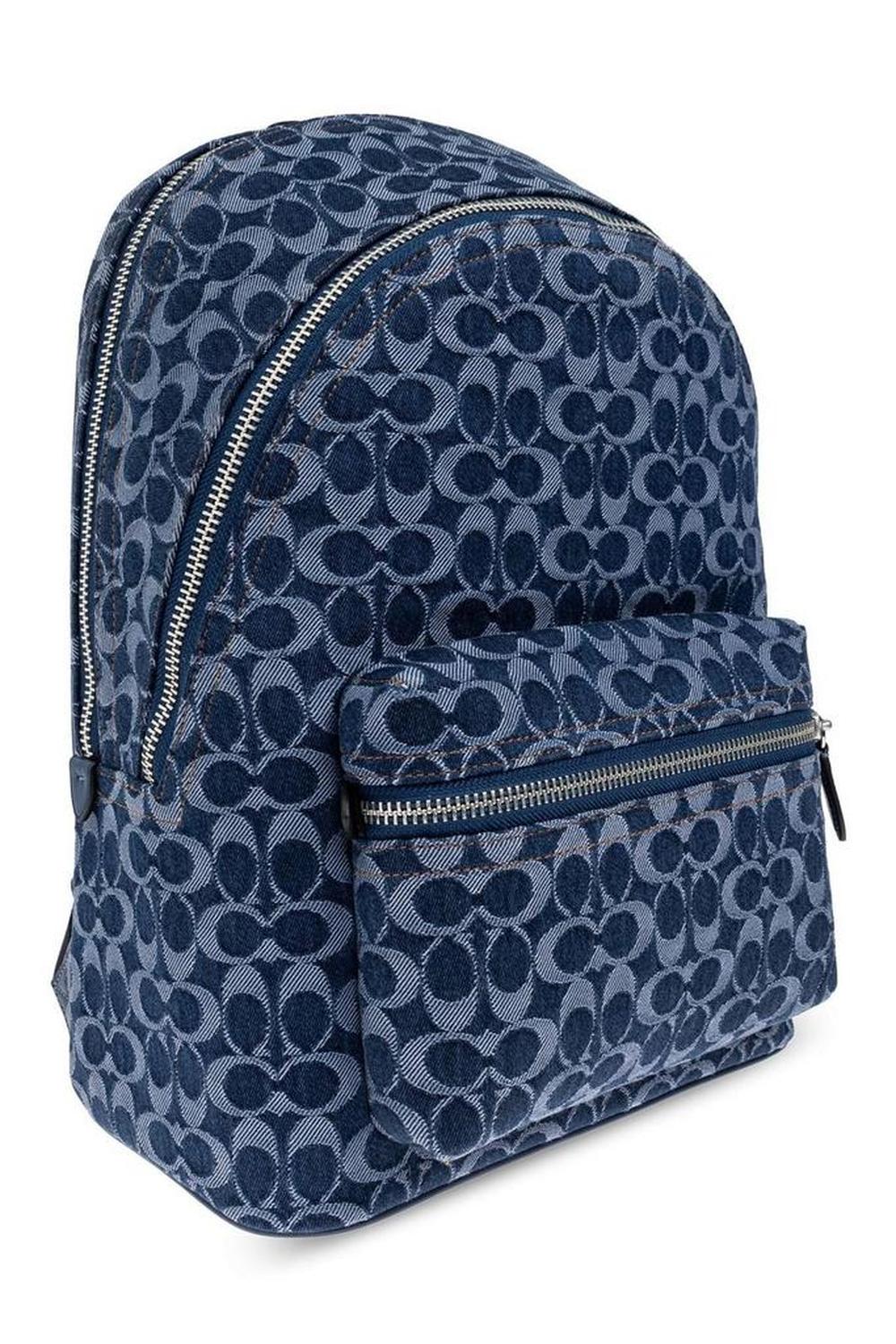 Coach Charter Monogram Printed Denim Backpack