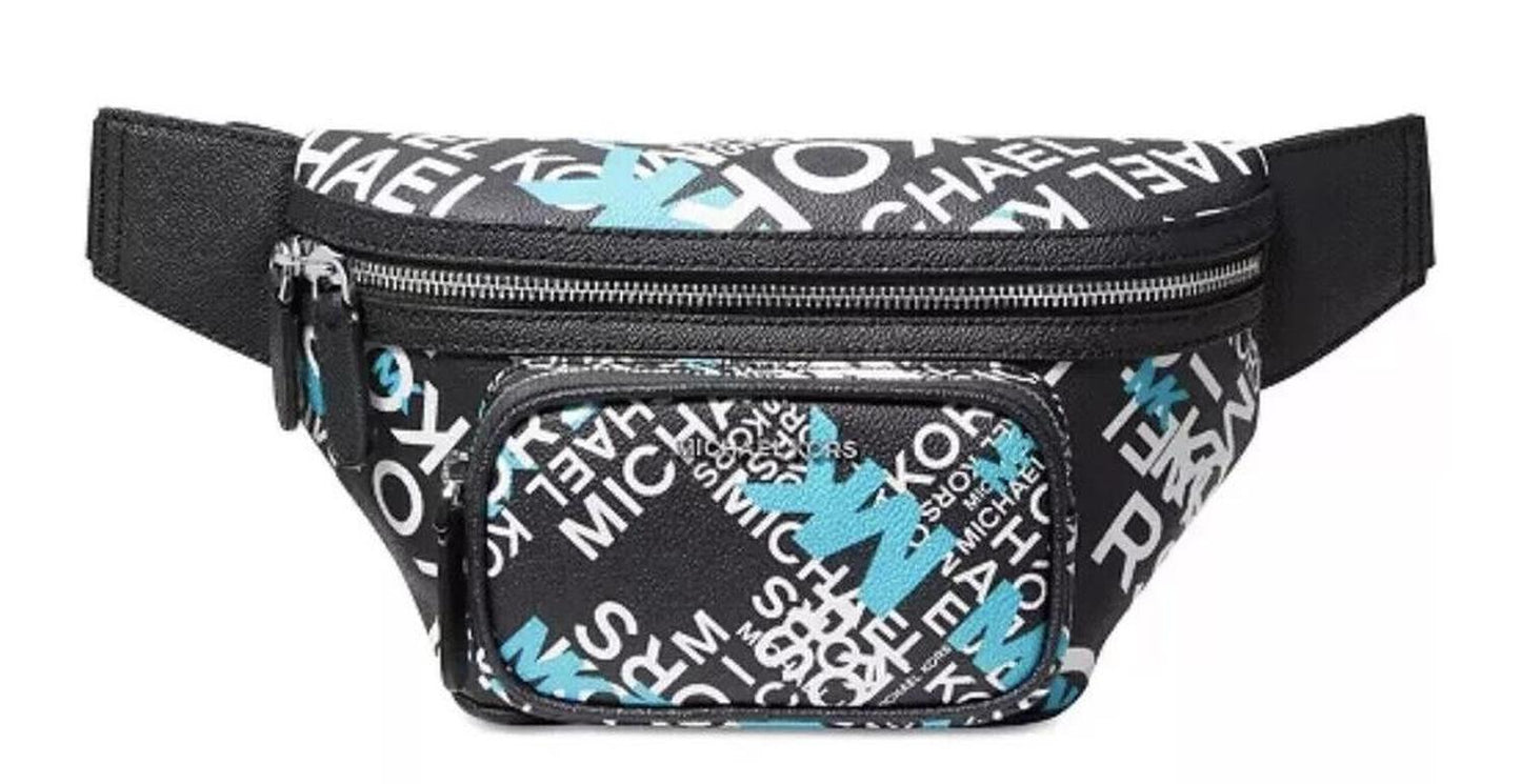 Hudson 33U2LHDC1O Belt Bag Men Midnight Leather Scatter Print LTMV1