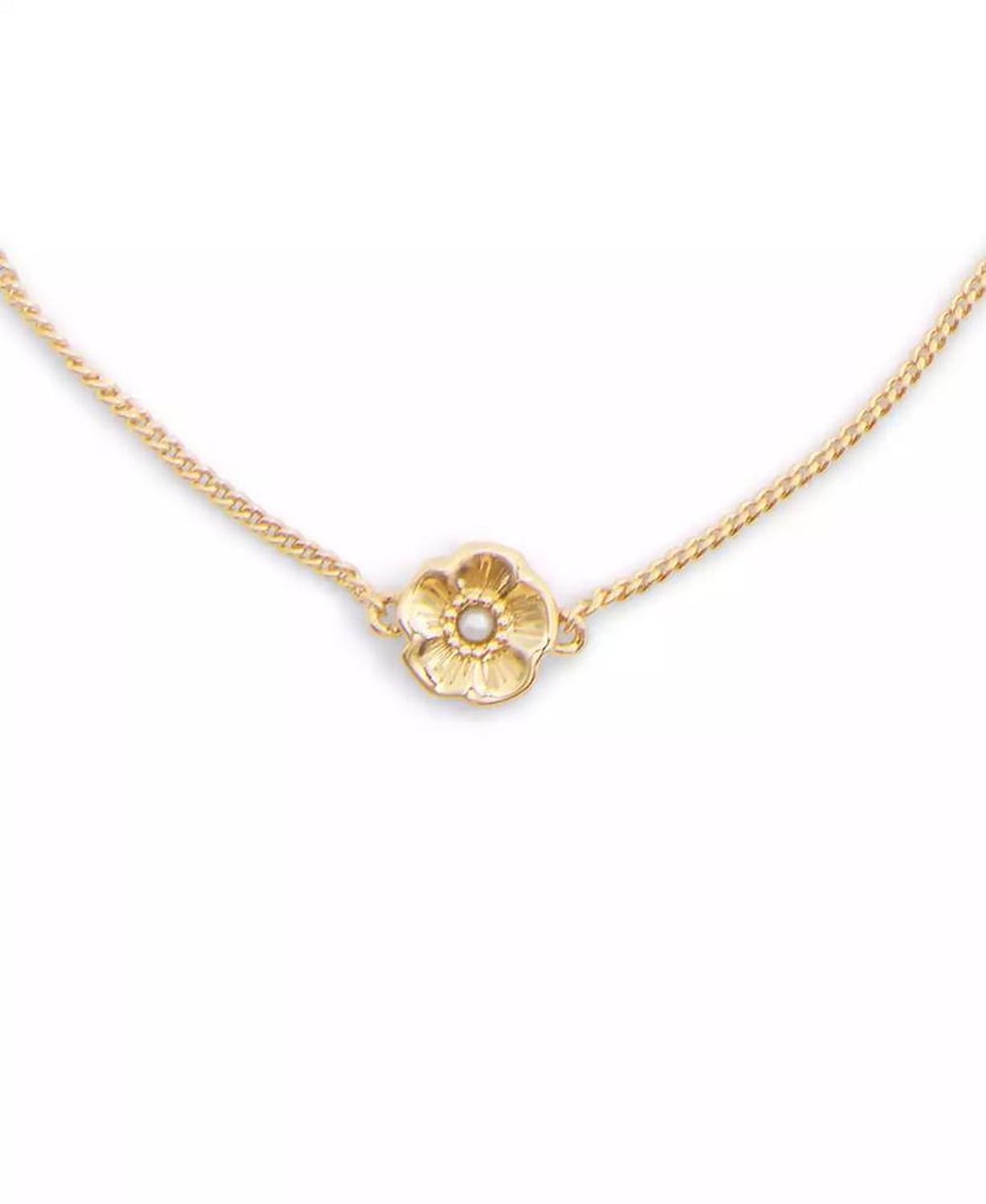 Faux Cultivated Pearl Signature Tea Rose Slider Bracelet