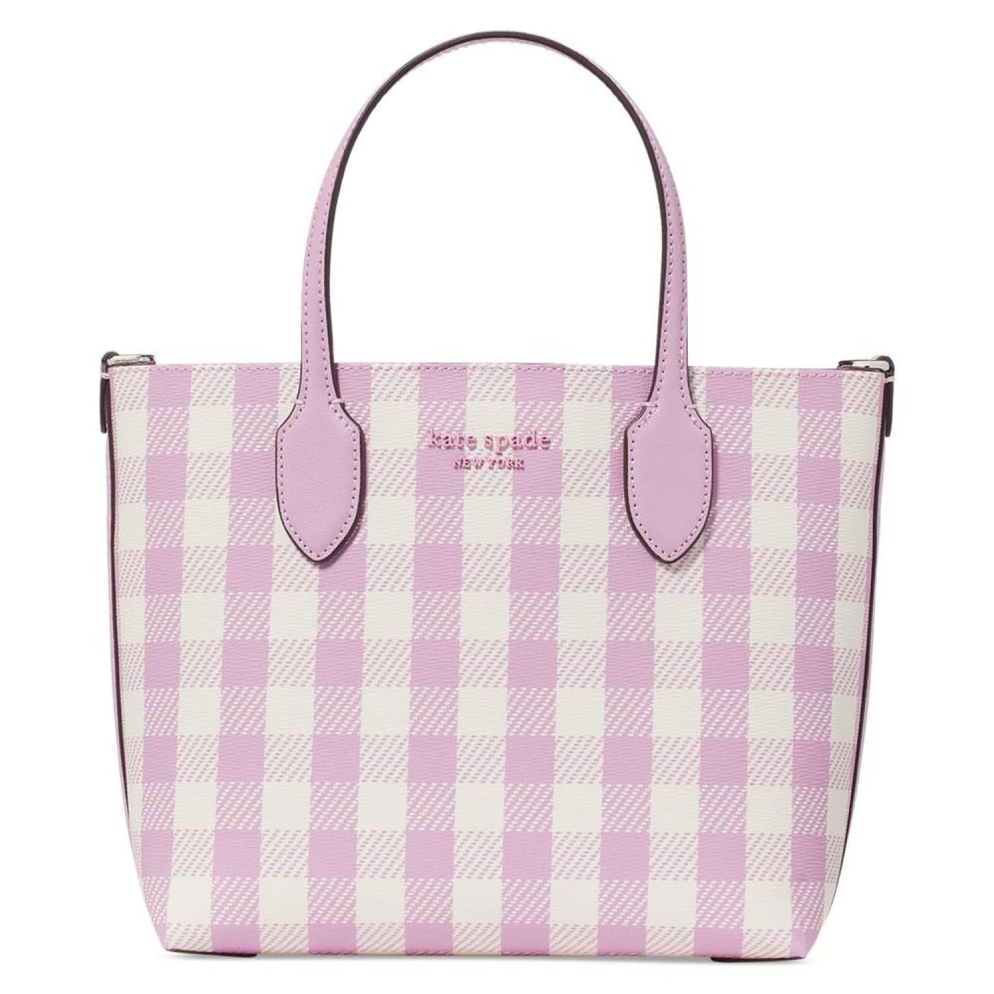 Bleecker Gingham Printed PVC Small Crossbody Tote