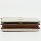 Michael Kors Brown /white Signature Coated Canvas And Leather Phone Wallet Bag