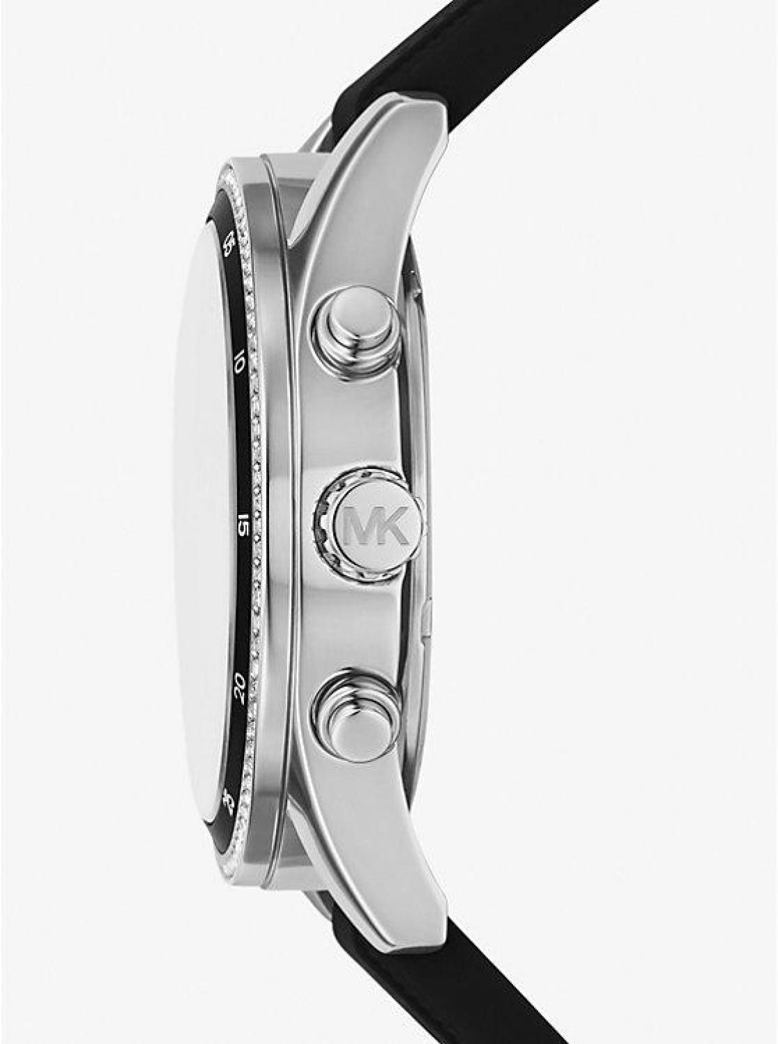 Oversized Hadyn Pavé Silver-Tone Watch