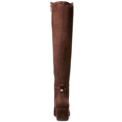 Braden Womens Zipper Faux Suede Over-The-Knee Boots