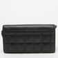 Michael Kors Black Quilted Leather Carmen Wallet On Chain