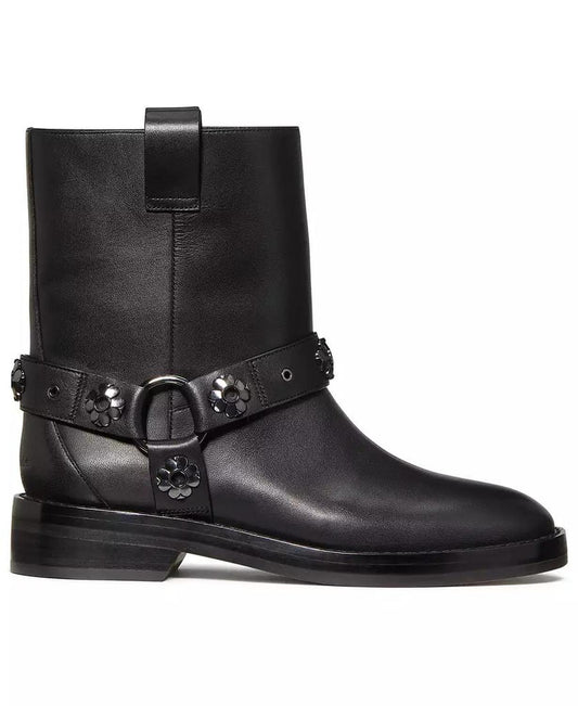 Women's Spade Flower Garden Suede Moto Boots