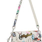 White 'The Sticker Clover' Shoulder Bag
