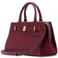 Deco Pebbled Leather and Suede Medium Satchel