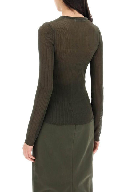 Long-Sleeved Ribbed Knit Top For Men