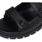 Sculpted C Leather Double Band Sandals