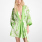 Palm Print Cotton Cover-Up