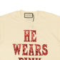 Gucci He Wears Pink Shoes Sequin T-Shirt - Ivory