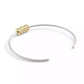 Two-Tone Signature Quilted Tube Cuff Bracelet