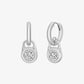 Pavé Lock Drop Earrings