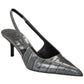 Emma Croc-Embossed Leather Slingback Pump