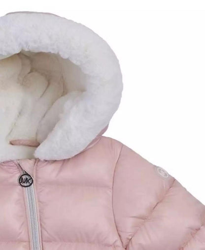 Baby Girls Faux Fur Pram Snowsuit