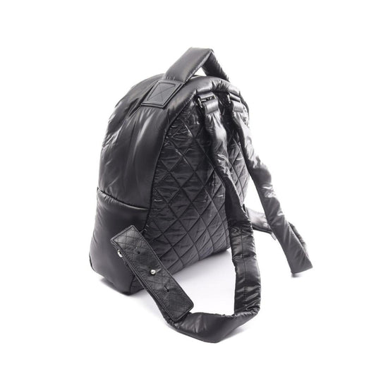 Coco Coon Backpack Rucksack Nylon Leather  Silver Hardware